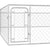Outdoor Dog Kennel Galvanised Steel 6x6x1 m