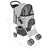 Folding Pet Stroller Dog/Cat Travel Carrier Grey