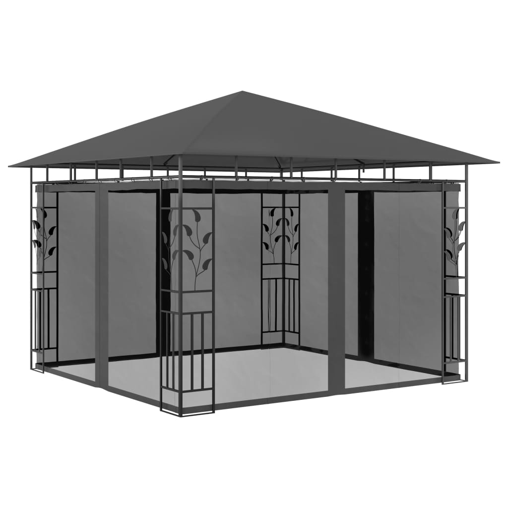 Gazebo with Mosquito Net 3x3x2.73 m Anthracite 180 g/mï¿½