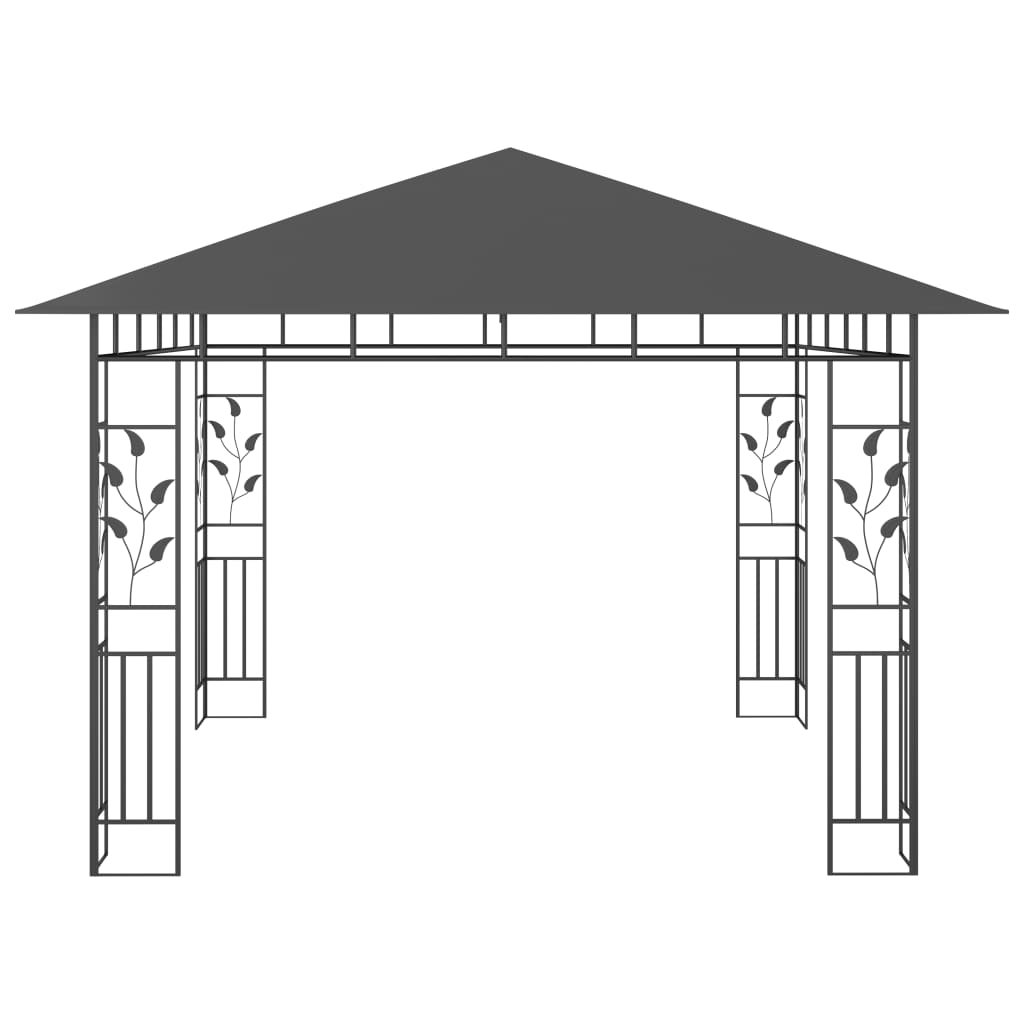 Gazebo with Mosquito Net 3x3x2.73 m Anthracite 180 g/mï¿½