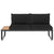 4 Piece Garden Corner Sofa Set with Cushions Aluminium and WPC