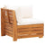 Sectional Corner Sofa 1 pc with Cushions Solid Acacia Wood