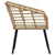 Garden Chairs with Cushions 2 pcs Poly Rattan Oak