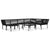 8 Piece Garden Lounge Set with Cushions Black PVC