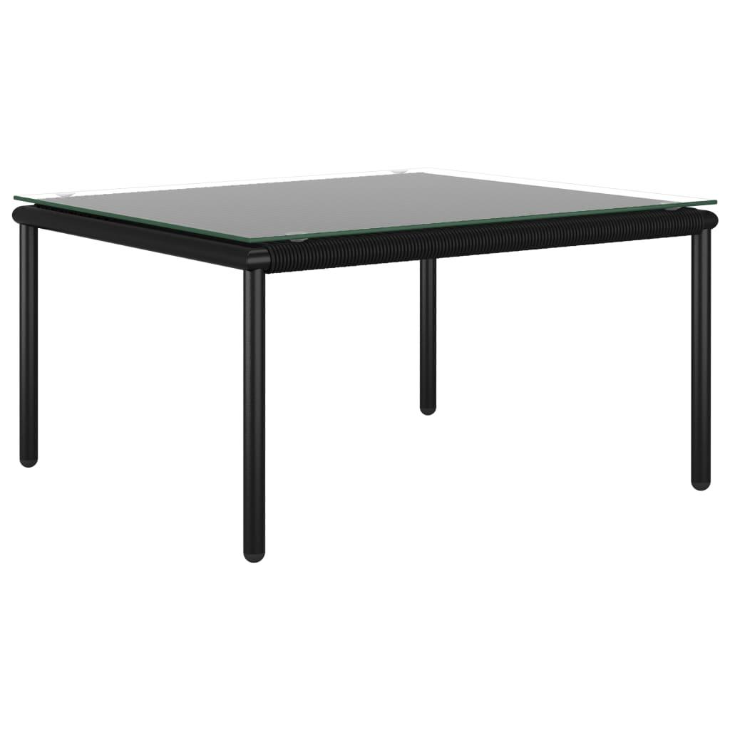 8 Piece Garden Lounge Set with Cushions Black PVC