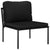 3 Piece Garden Lounge Set with Cushions Black PVC