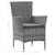 5 Piece Outdoor Dining Set with Cushions Poly Rattan Grey