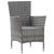 5 Piece Outdoor Dining Set with Cushions Poly Rattan Grey