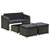 4 Piece Garden Lounge Set with Cushions Poly Rattan Anthracite