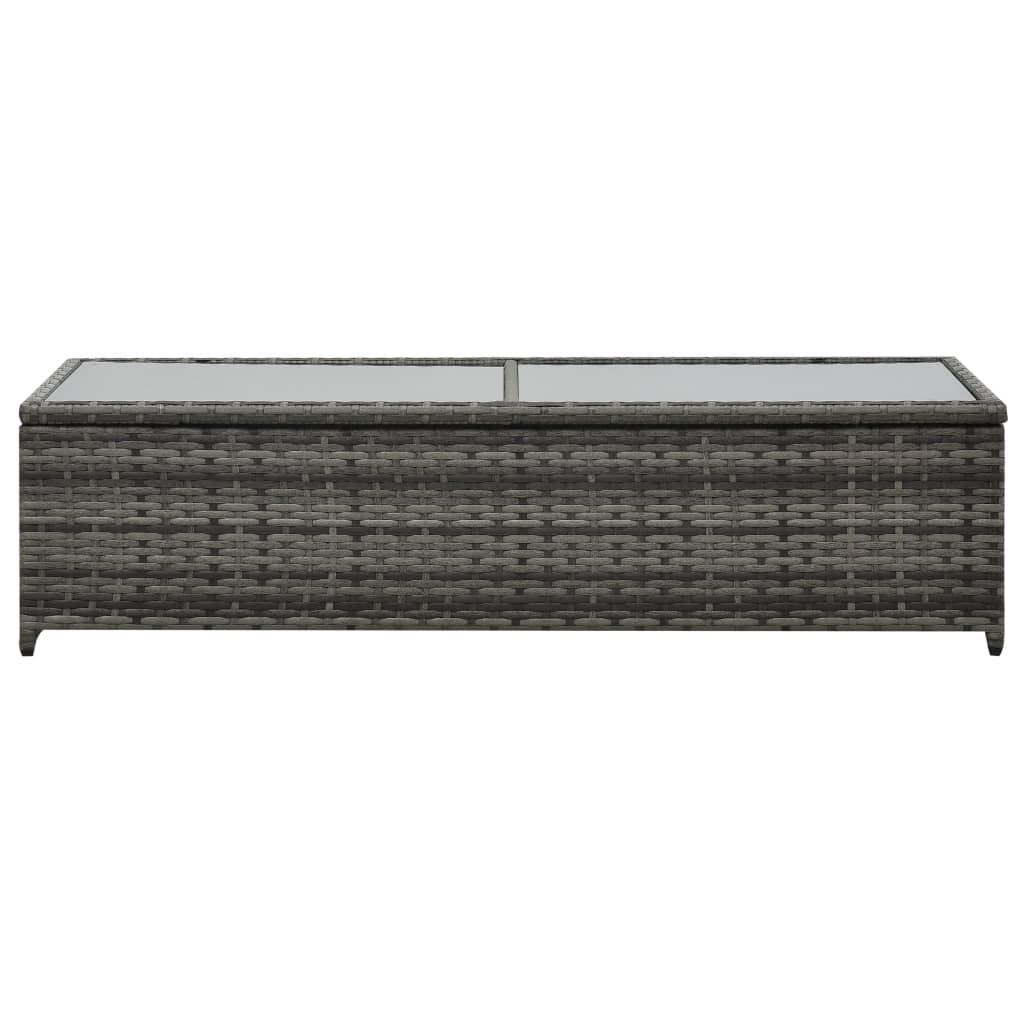 4 Piece Garden Lounge Set with Cushions Poly Rattan Anthracite