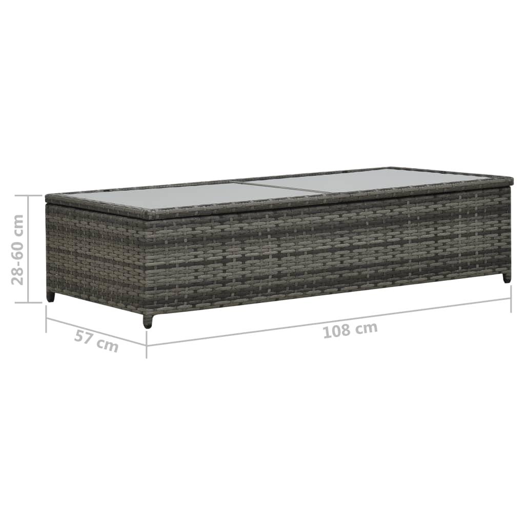 4 Piece Garden Lounge Set with Cushions Poly Rattan Anthracite