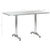Garden Table Silver 120x60x70 cm Aluminium