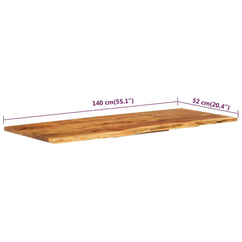 Bathroom Vanity Top Solid Acacia Wood 140x52x2.5 cm