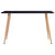 Dining Table Black and Oak 120x60x74 cm MDF
