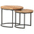 Nesting Tables 2 pcs Solid Wood Acacia