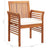 5 Piece Outdoor Dining Set with Cushions Solid Wood Acacia