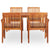 5 Piece Outdoor Dining Set with Cushions Solid Wood Acacia