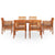 7 Piece Outdoor Dining Set with Cushions Solid Wood Acacia