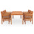 7 Piece Outdoor Dining Set with Cushions Solid Wood Acacia