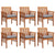 7 Piece Outdoor Dining Set with Cushions Solid Wood Acacia