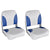 Boat Seats 2 pcs Foldable Backrest With Blue-white Pillow 41x36x48 cm