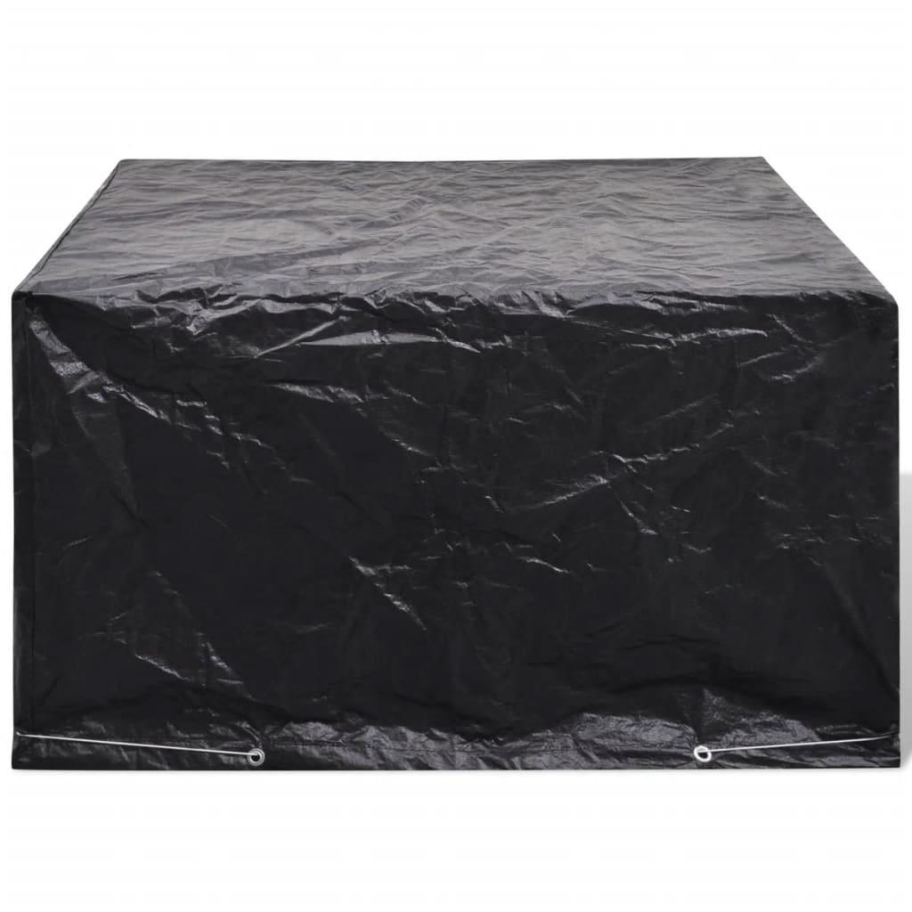 Garden Furniture Covers 2 pcs 6 Person Poly Rattan Set 8 Eyelets 172x113cm