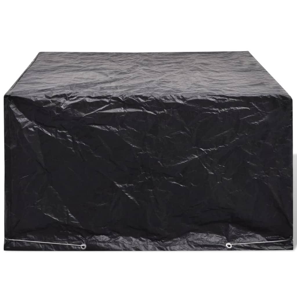 Garden Furniture Covers 2 pcs 6 Person Poly Rattan Set 8 Eyelets 172x113cm