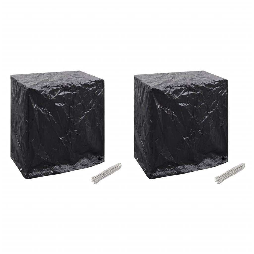 Garden Furniture Covers 2 pcs Table Tennis Table 8 Eyelets 160x55x182 cm