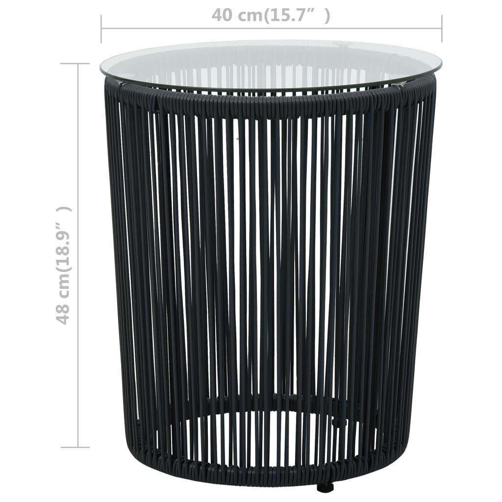 3 Piece Bistro Set with Cushions PE Rattan Grey