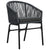3 Piece Bistro Set with Cushions PE Rattan Grey