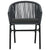 3 Piece Bistro Set with Cushions PE Rattan Grey