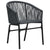 3 Piece Bistro Set with Cushions PE Rattan Grey