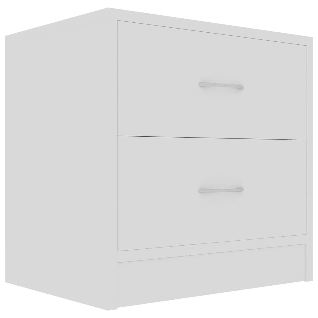 Bedside Cabinets 2 pcs White 40x30x40 cm Engineered Wood