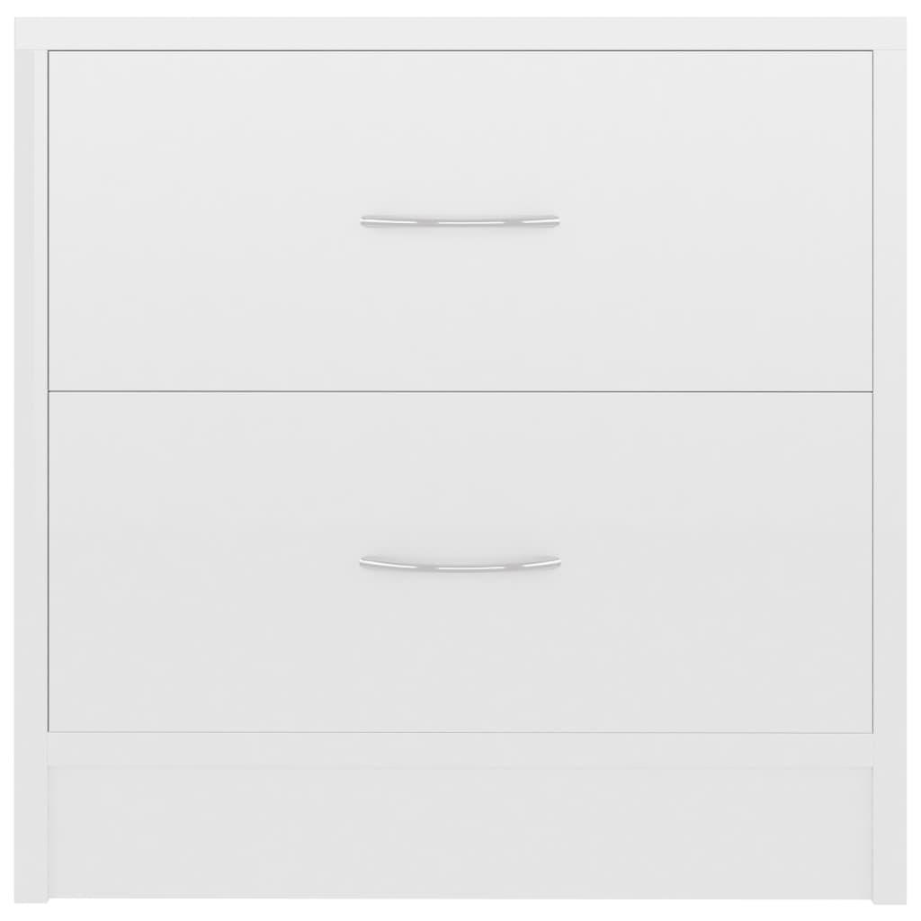 Bedside Cabinets 2 pcs High Gloss White 40x30x40 cm Engineered Wood