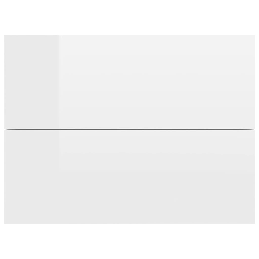 Bedside Cabinets 2 pcs High Gloss White 40x30x30 cm Engineered Wood