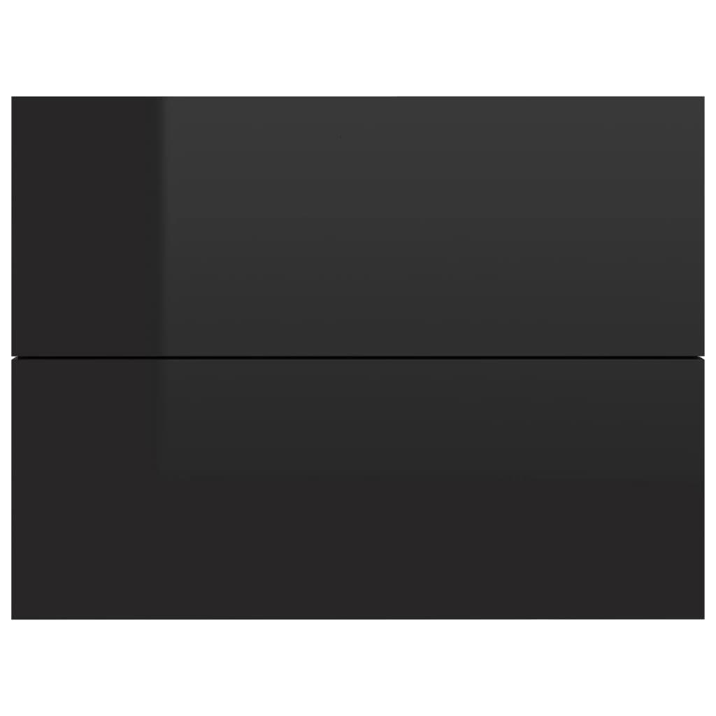 Bedside Cabinet High Gloss Black 40x30x30 cm Engineered Wood