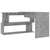 Corner Desk Concrete Grey 200x50x76 cm Engineered Wood