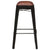 Bar Stools 4 pcs Black Real Leather
