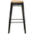 Bar Stools 4 pcs Black Solid Mango Wood