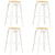 Bar Stools 4 pcs White Solid Mango Wood
