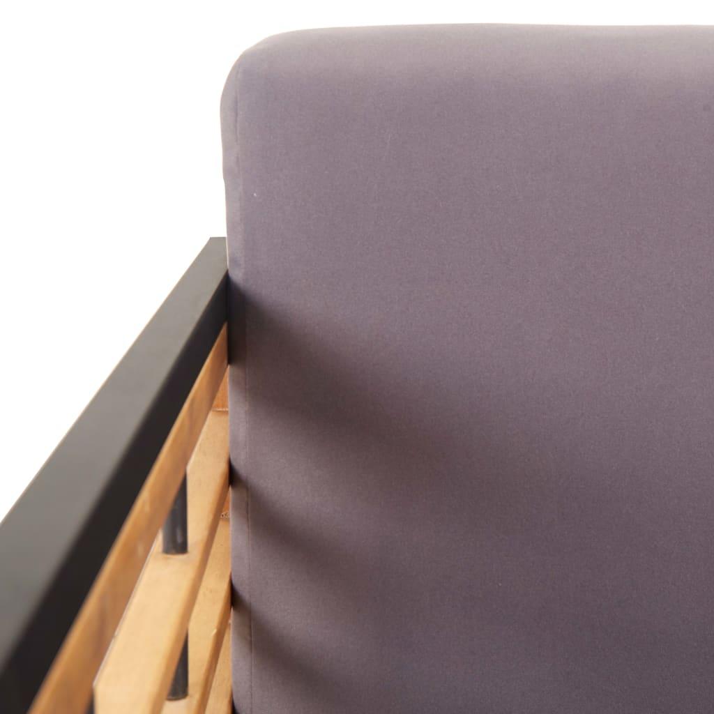 Garden Chairs with Cushions 2 pcs Solid Acacia Wood Dark Grey