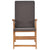 Reclining Garden Chairs with Cushions 2 pcs Solid Teak Wood Grey