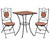 3 Piece Mosaic Bistro Set Ceramic Tile Terracotta