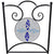 3 Piece Mosaic Bistro Set Ceramic Tile Blue and White