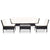 6 Piece Garden Lounge Set with Cushions Poly Rattan Black