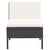 6 Piece Garden Lounge Set with Cushions Poly Rattan Black
