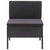 3 Piece Garden Lounge Set with Cushions Poly Rattan Black