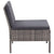 3 Piece Garden Lounge Set with Cushions Poly Rattan Grey