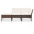 3 Piece Garden Lounge Set with Cushions Poly Rattan Brown