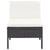 3 Piece Garden Lounge Set with Cushions Poly Rattan Black